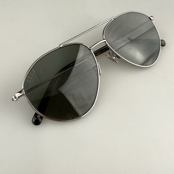 DIFF Eyewear Sunglasses mod. Scout LG-GN23P Aviator Silver Oversized - Picture 12 of 12